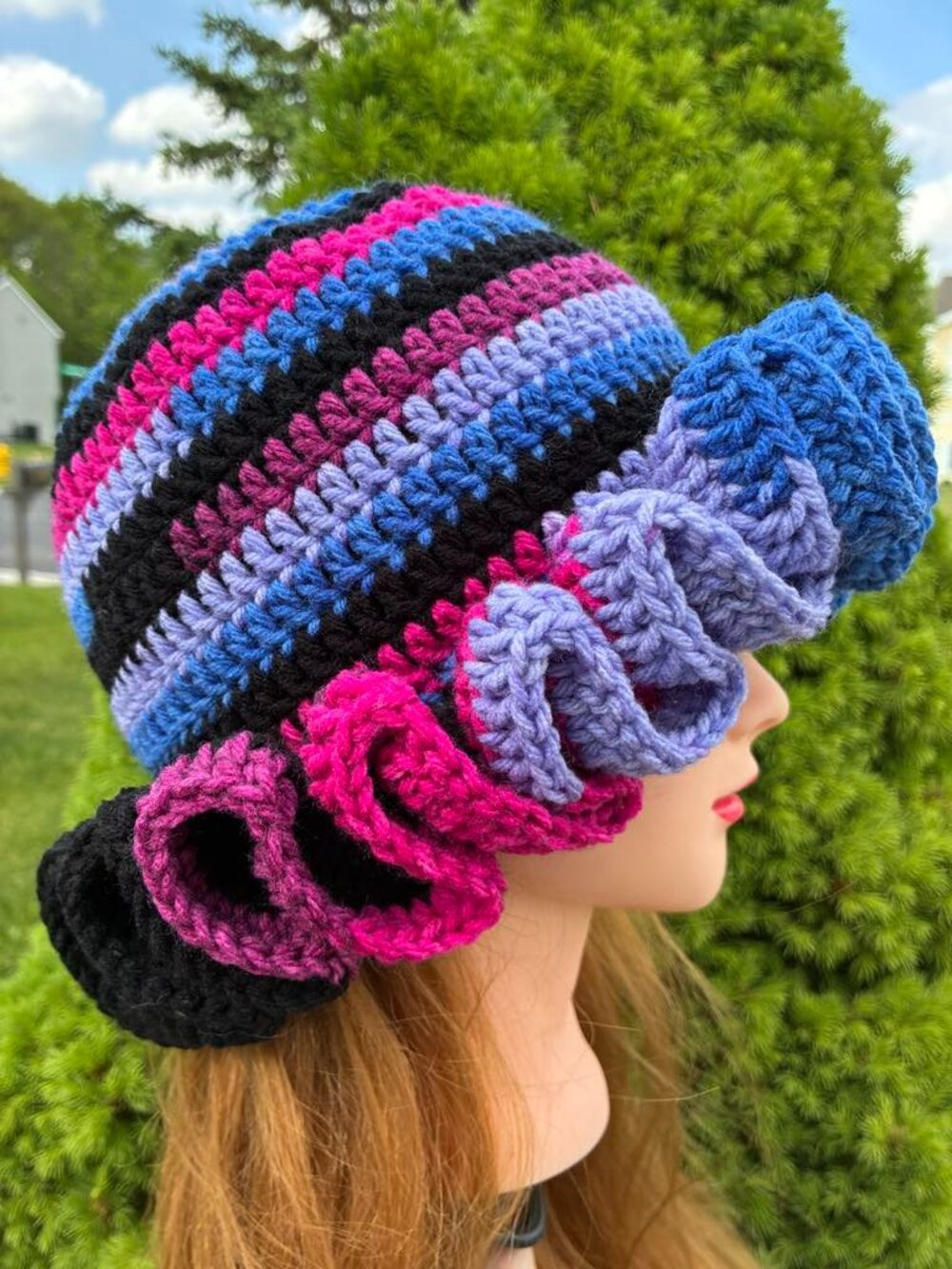 Handmade crochet ruffle hats NEW